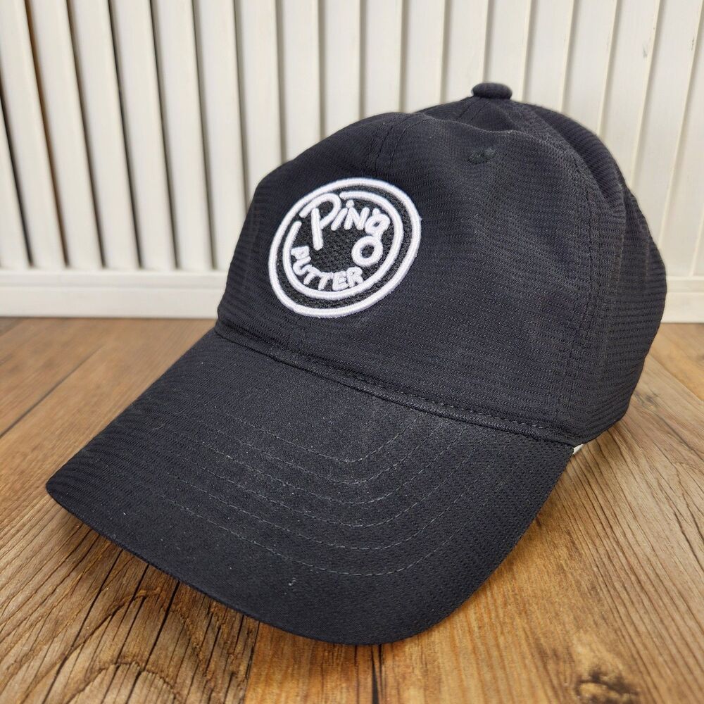 PING Putter Golf Snapback Hat Cap Black White Embroidered Casual Dad Sport Links